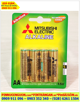 Mitsubishi LR6 _Pin tiểu AA 1.5v Alkaline Mitsubishi LR6 MN1500 chính hãng (Loại vỉ 4viên)